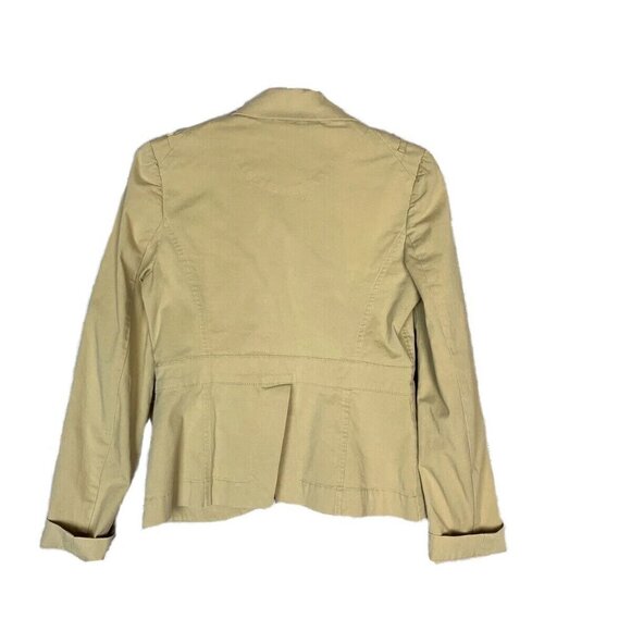 Theory Cotton in Khaki/Beige Blazer Jacket Size 6 - Picture 2 of 9